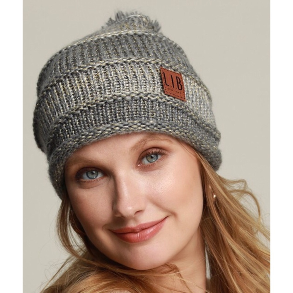 Lurex Knit Beanie